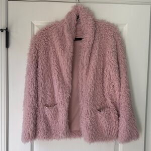 NWOT Women's Pink Faux Fur Jacket sz S